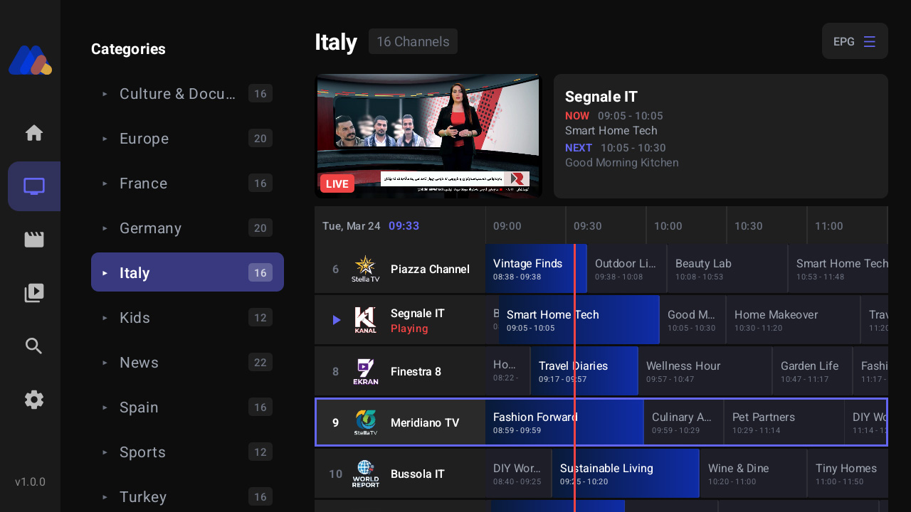 MAX IPTV EPG